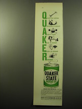 1950 Quaker State Motor Oil Ad - Quarts go Farther Unexcelled in Quality - £14.49 GBP
