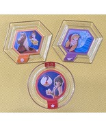 Disney Infinity Power Disc Beauty Belle, Frozen Anna, Rags to Riches Ala... - $13.42 CAD