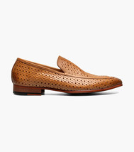 Stacy Adams Winden Moc Toe Perf Slip On Shoes oversized Natural 25645-280 image 8