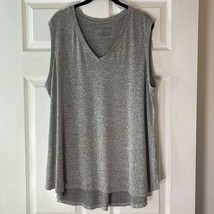 Lane Bryant Knit Sleeveless Women’s Top Size 18-20 Gray - $10.63