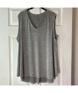 Lane Bryant Knit Sleeveless Women’s Top Size 18-20 Gray - $14.43 CAD