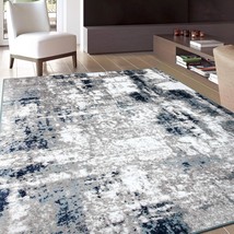 Blue 5&#39; X 7&#39; Rugshop Contemporary Abstract Distressed Area Rug. - $65.95