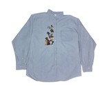 Vintage 1998 Looney Tunes/Warner Bros Button Up Embroidered Denim Shirt ... - $33.25