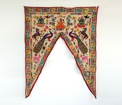 Vintage Welcome Gate Toran Door Valance Window Décor Tapestry Wall Hanging DV09 - £59.21 GBP