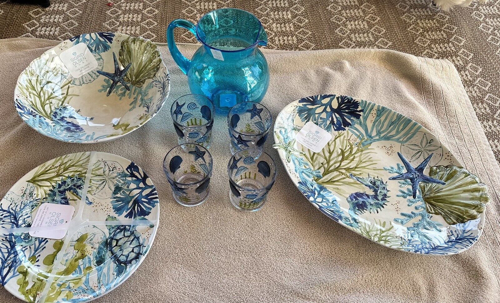 Sigrid Olsen Sea Life Melamine 4 Dinner and 50 similar items