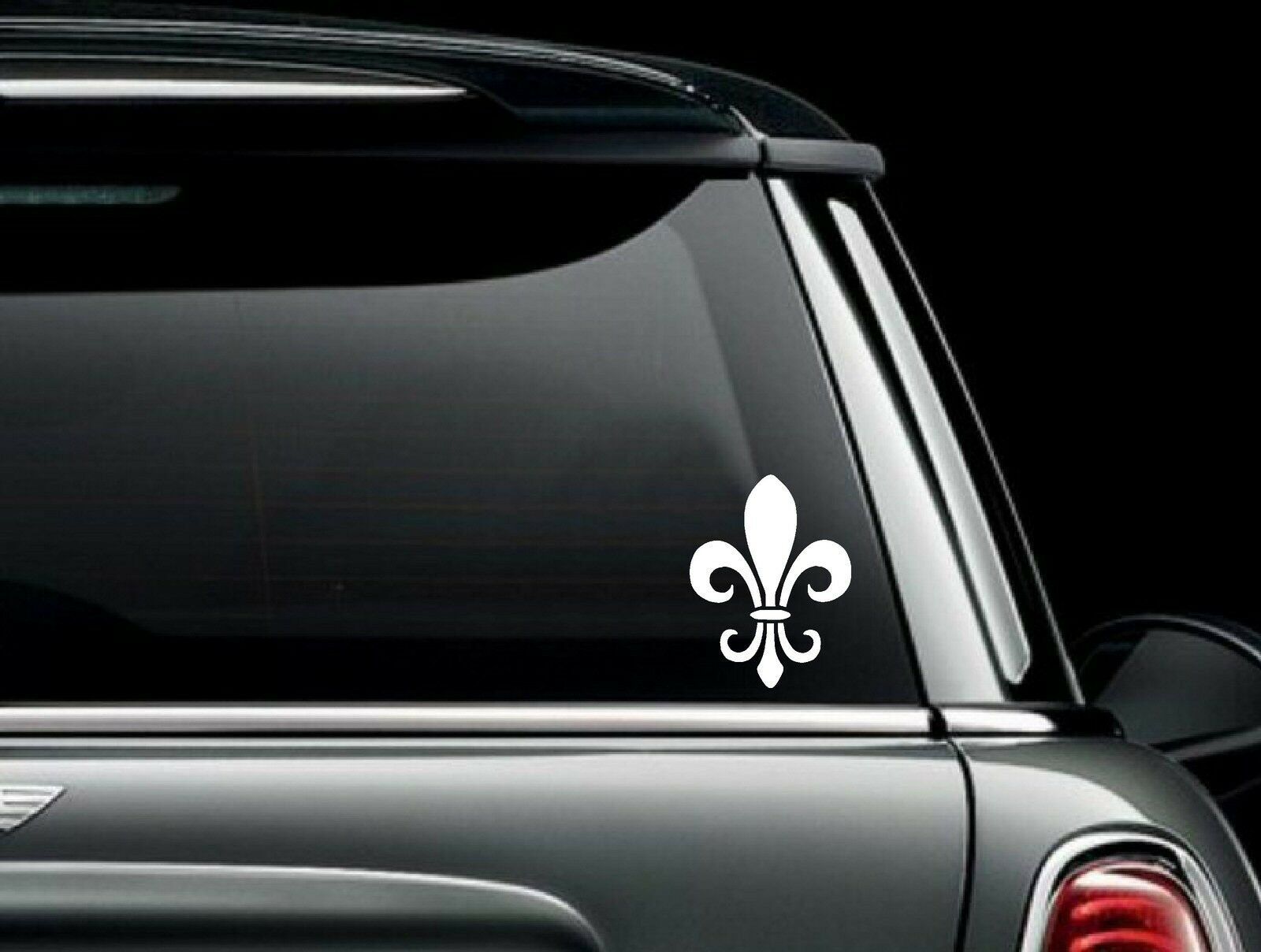 Fleur de Lis French Cross Vinyl Car Window Decal Bumper Sticker US Seller - $6.23+