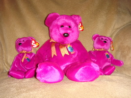 Ty Beanie Buddy &amp; 2 Beanie Baby Millennium Bears - £22.90 GBP