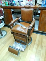 Vintage Koken Barber Supply Co. Barber Chair Wood - £6,794.52 GBP
