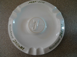 Vintage Weinbrand Jacobi Seit 1880 Porcelain Ashtray 9&quot; Diameter Mint Condition - £22.32 GBP
