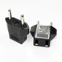 (2PC) Set Travel Foreign Adapter Round Plug from 110V to 220V US to Europe - £11.98 GBP