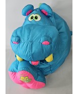 Puffalump Big Things Turquoise Hippo Fisher Price Nylon Plush Vintage - $831.88 MXN