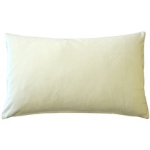 Corona Ivory Velvet Pillow 12x20, with Polyfill Insert - £31.92 GBP