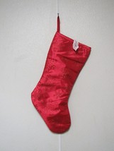 Red Christmas Stocking with Red Sparkle Snowflakes 18&quot;X10&quot; by Holiday Time - £13.42 GBP