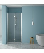 72x32 Frameless Shower Door, Tempered Glass, Chrome - $5,813.57 MXN