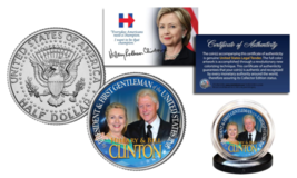Hillary Clinton &amp; Bill Clinton Official 2016 Presidential Jfk Half Dollar Coin - £6.83 GBP