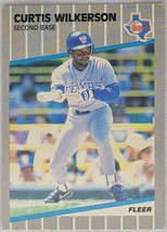 1989 Fleer Baseball #535 Curtis Wilkerson Texas Rangers Second Base - £2.40 GBP