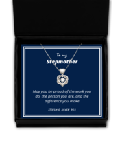 To my StepMother, May you be proud - Heart Knot Silver Necklace. Model 64039  - £31.41 GBP