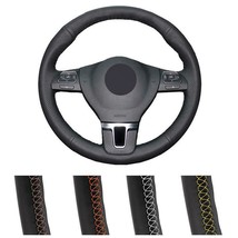 Diy Customized Car Steering Wheel Cover For Volkswagen Vw Gol Tiguan Pas... - £19.93 GBP