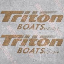 OEM Triton Boat Graphic Decals Black Stickers (Set of 2) NEW Universal O... - $29.69