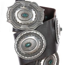 Large Rick Martinez Navajo sterling concho belt w spiderweb turquoise - £2,987.94 GBP