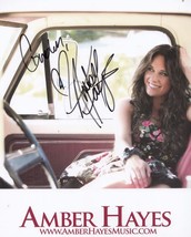 Amber hayes country western singer large official hand signed photo 35666 p thumb200