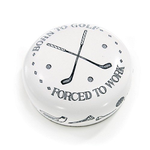 Golfer&#39;s gift idea desk paperweight &quot;Born to golf, forced to work&quot; - $36.99
