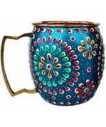 Copper Handmade Outer Hand Painted Art Work Wine, Vodka, Beer, Mug Cup 1... - £12.46 GBP