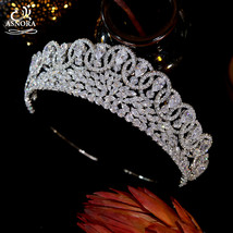  Baroque Sparkling Crystal Headband Bridal Zircon Crown Beauty Pageant H... - £113.54 GBP