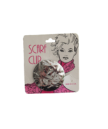 Silver Toned Scarf Clip Classic Round Textured USA Original Card Vintage... - $175.30 MXN
