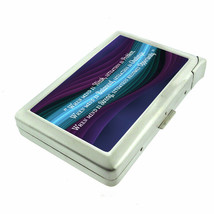 Motivational Quote Em1 Cigarette Case with Built in Lighter Metal Wallet - $19.75