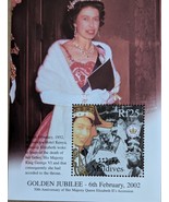 6th Feb 2002 Queen Elizabeth II Golden Jubilee Maldives Rf25 Stamp Sheet... - $3.95