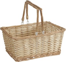 Household Essentials Ml-2202 Open Top Market Basket With Handles, Brown - £41.55 GBP