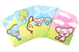4 File Folders Fun Multicolor Happy 2 Pocket 3 Hole Punched School/Home/... - $8.59