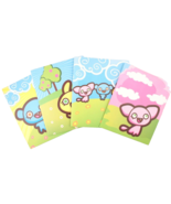 4 File Folders Fun Multicolor Happy 2 Pocket 3 Hole Punched School/Home/... - $8.59