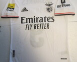 Darwin Nunez Benfica Liga Portugal Match Slim White Away Soccer Jersey 2... - $80.00