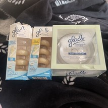 NIB Glade Scented Oil Candle Holder Included 7 CLEAN LINEN  Candle Refills - £27.25 GBP