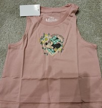 Disney Minnie Mouse Tank Top T-Shirt  Pink  NEW  with tags XS 4/5 - £3.96 GBP