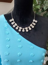 CATO Established Womens Blue Polka Dot Long Sleeve One Shoulder Top Blouse XL - £20.32 GBP