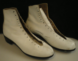 RIEDELL Roller Ice Figure SKATE BOOTS Vtg Red Wing USA Womens (8B) White... - $35.99