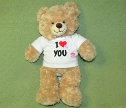 16&quot; Build A Bear I Love You Teddy Bear Plush Stuffed Animal White T Shirt Babw - £8.51 GBP