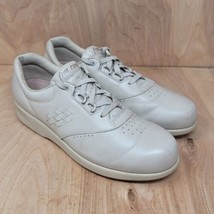 SAS Womens Sneakers Sz 9.5 S Free Time Tripad Taupe Leather Comfort Shoes  - $33.87