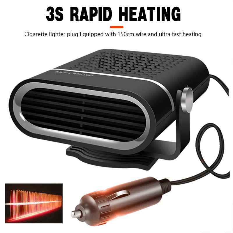 1000W 12V/24V Car Heater Electric Heating Fan Portable Electric Dryer Wi... - £23.62 GBP