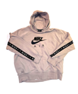 Nike Air Hoodie Womens XL Brown Fleece Pullover Sweatshirt Swoosh Tape S... - $37.37 CAD