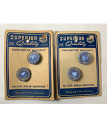 Vintage SUPERIOR Quality  Gold Lustered BLUE Glass Buttons  Eyes Floral  E - €8,17 EUR