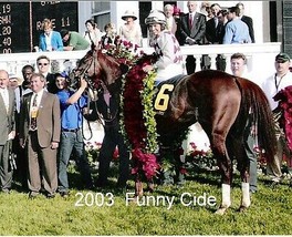 2003 - FUNNY CIDE in the Kentucky Derby Winners Circle - 10&quot; x 8&quot; - £15.95 GBP