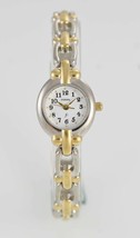 Fossil F2 Uhr Damen Edelstahl Silber Gold Stahl Wasserdicht Weiß Quartz - £27.85 GBP