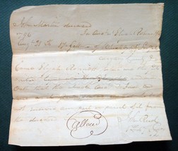1796 antique JOHN MARTIN allegany md WHISKEY HANDWRITTEN DOC elijah robi... - £37.15 GBP