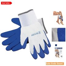 Donning Gloves for Compression Stockings Support Tights Large White Blue - $18.76