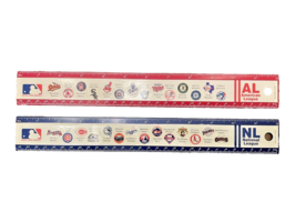 Rulers 2 MLB Basebal National &amp; AmericanLeague 12 inch Empire Berol Vintage - £13.07 GBP