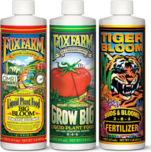 Foxfarm Fertilizer Soil Trio Liquid Nutrient: Tiger Bloom, Grow Big, Big Bloom - $60.92